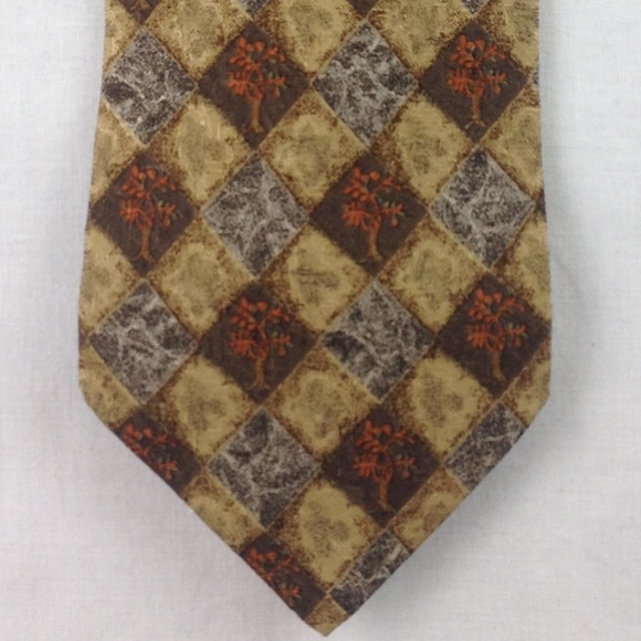 Ermenegildo Zegna Other - Ermenegildo Zegna Brown Multi-Color Silk 58" x 3.5